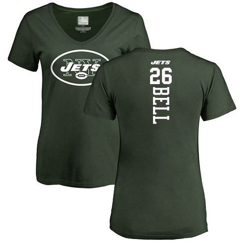 New York Jets Green Women LeVeon Bell Backer NFL Football 26 T Shirt